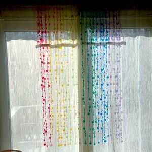 Rainbow bead curtain!